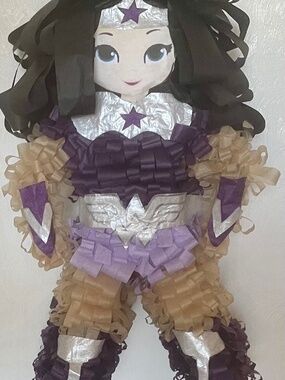 Wonder Woman Purple Pinata.